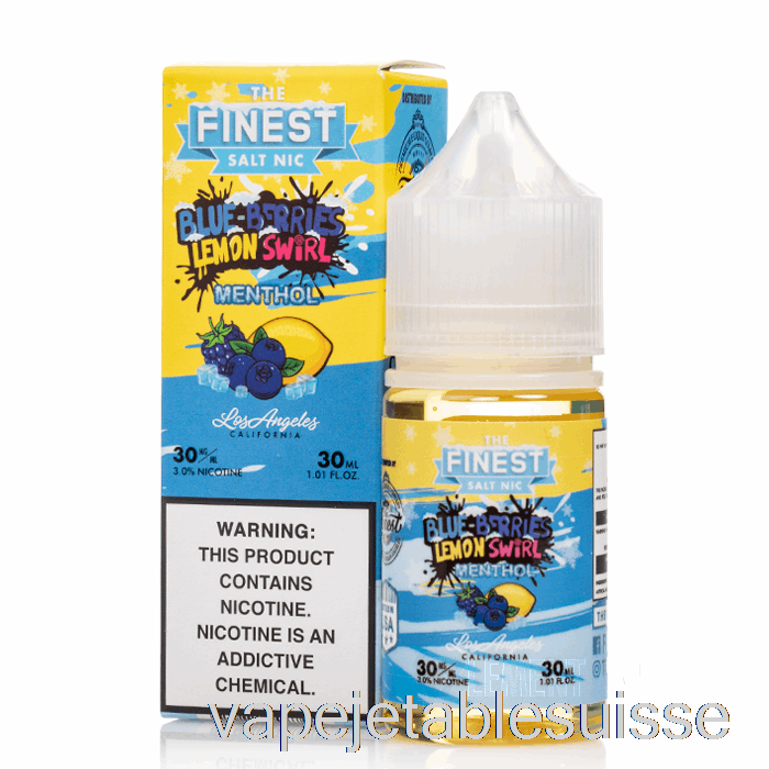 Vape Suisse Bleuets Citron Tourbillon Menthol - La Meilleure édition De Bonbons Sel Nic - 30 Ml 50 Mg
